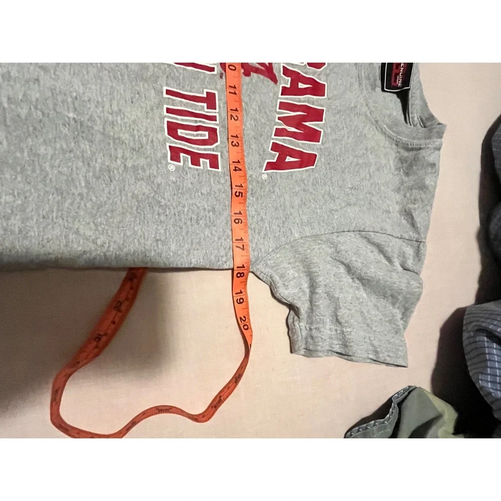Alabama Crimson Tide Youth Large 14/16 T-Shirt Heather Gray‎ Genuine Stuff NCAA